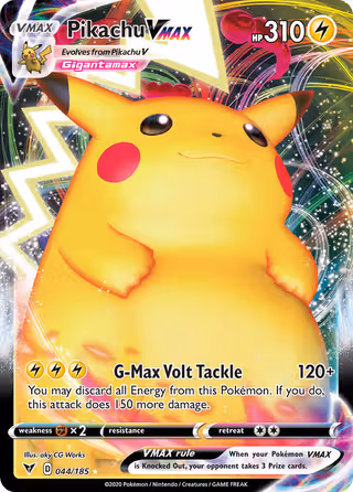 Pikachu VMAX 44/185 Pokemon card
