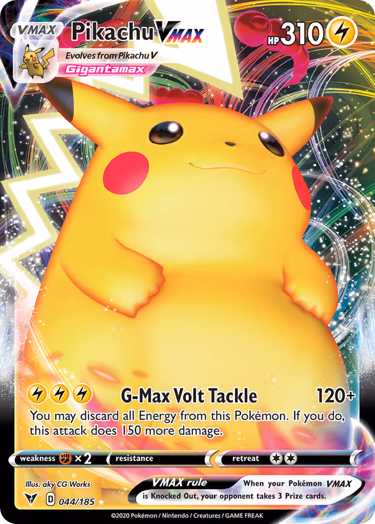 Pikachu VMAX 44/185 Pokemon card