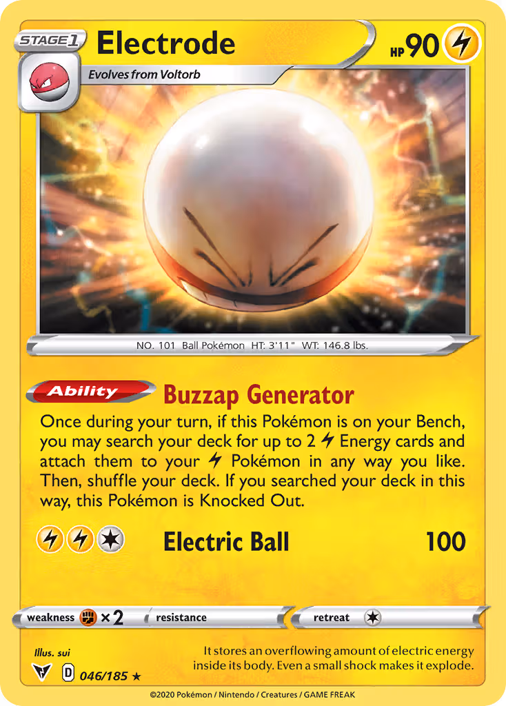 Electrode 46/185 Pokemon card