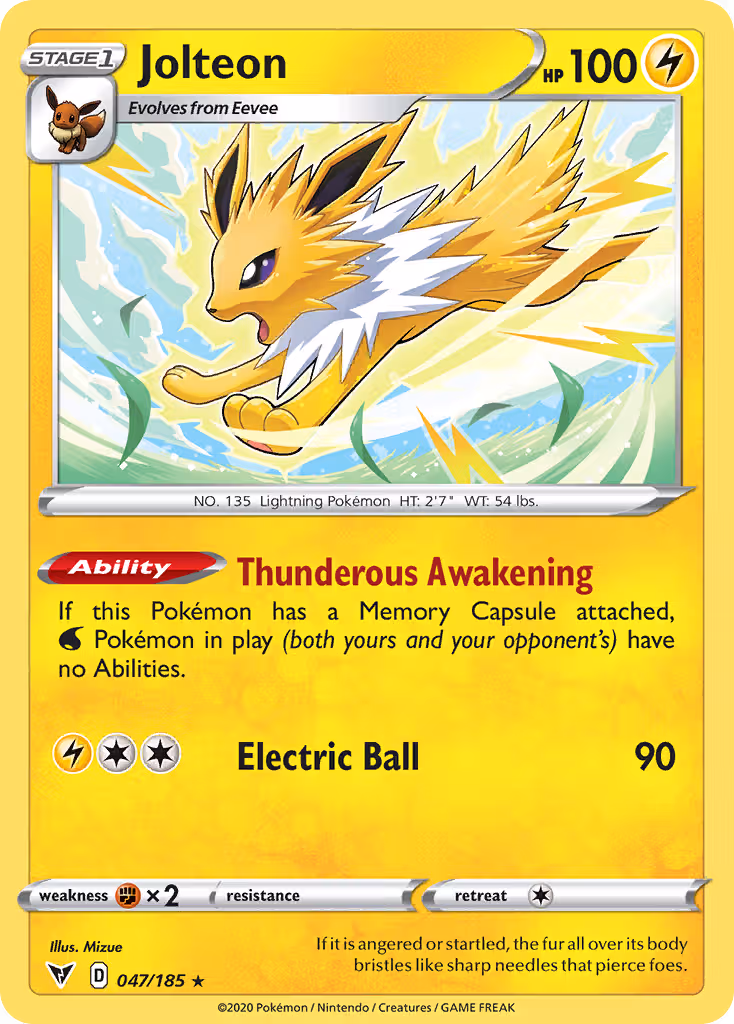 Jolteon 47/185 Pokemon card