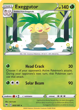 Exeggutor 5/185 Pokemon card