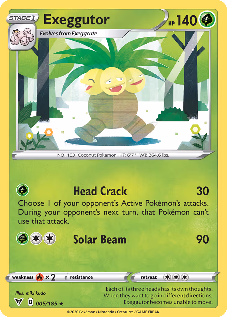 Exeggutor 5/185 Pokemon card