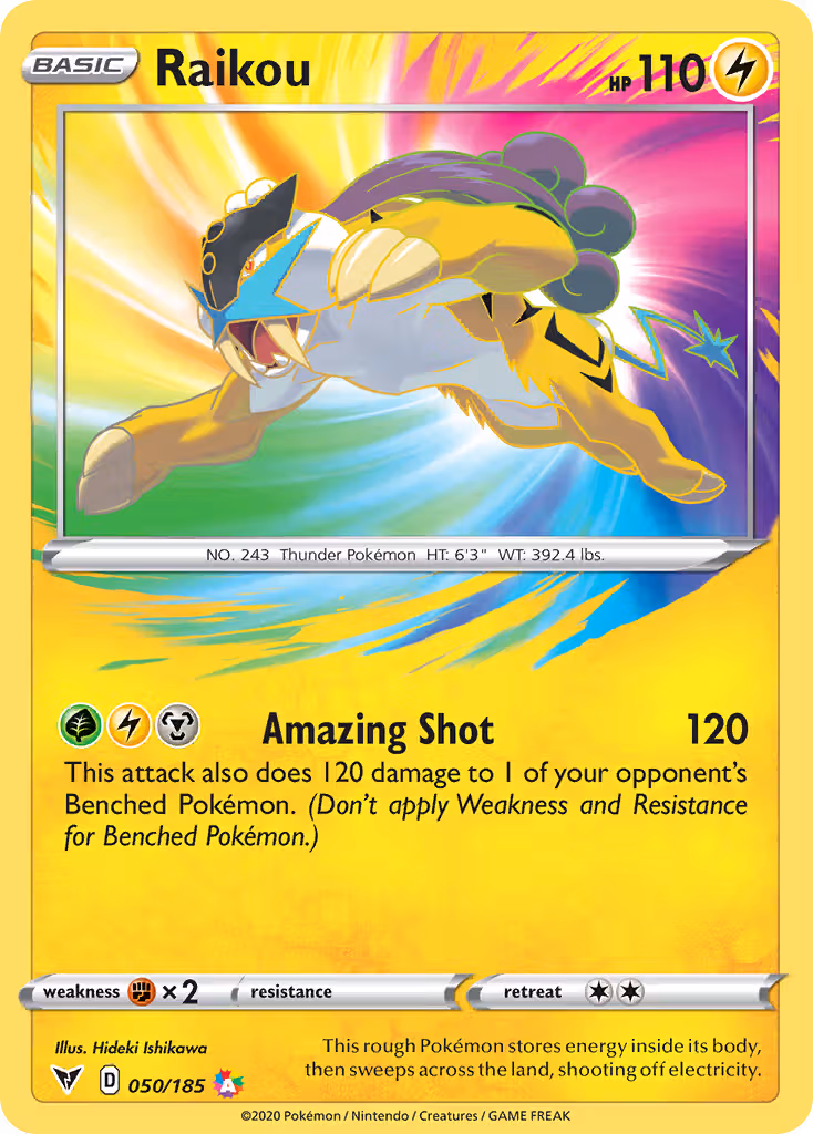 Raikou 50/185 Pokemon card