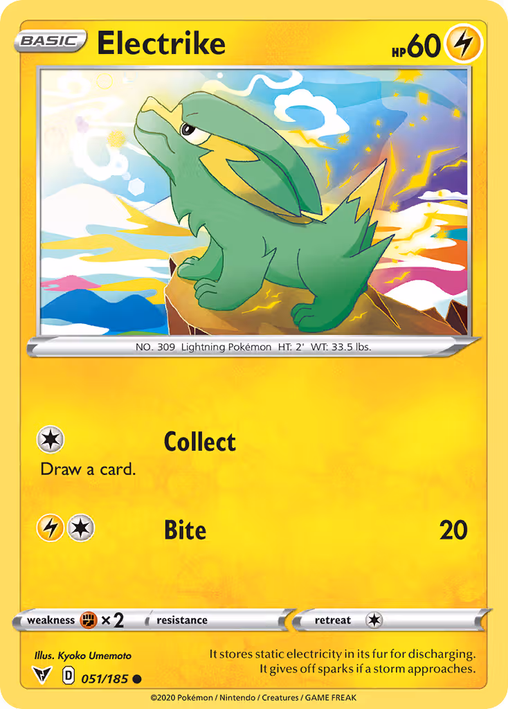 Electrike 51/185 Pokemon card