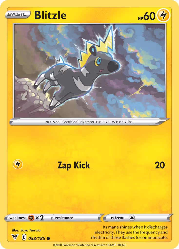 Blitzle 53/185 Pokemon card