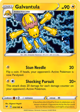 Galvantula 56/185 Pokemon card