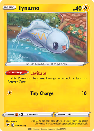 Tynamo 57/185 Pokemon card