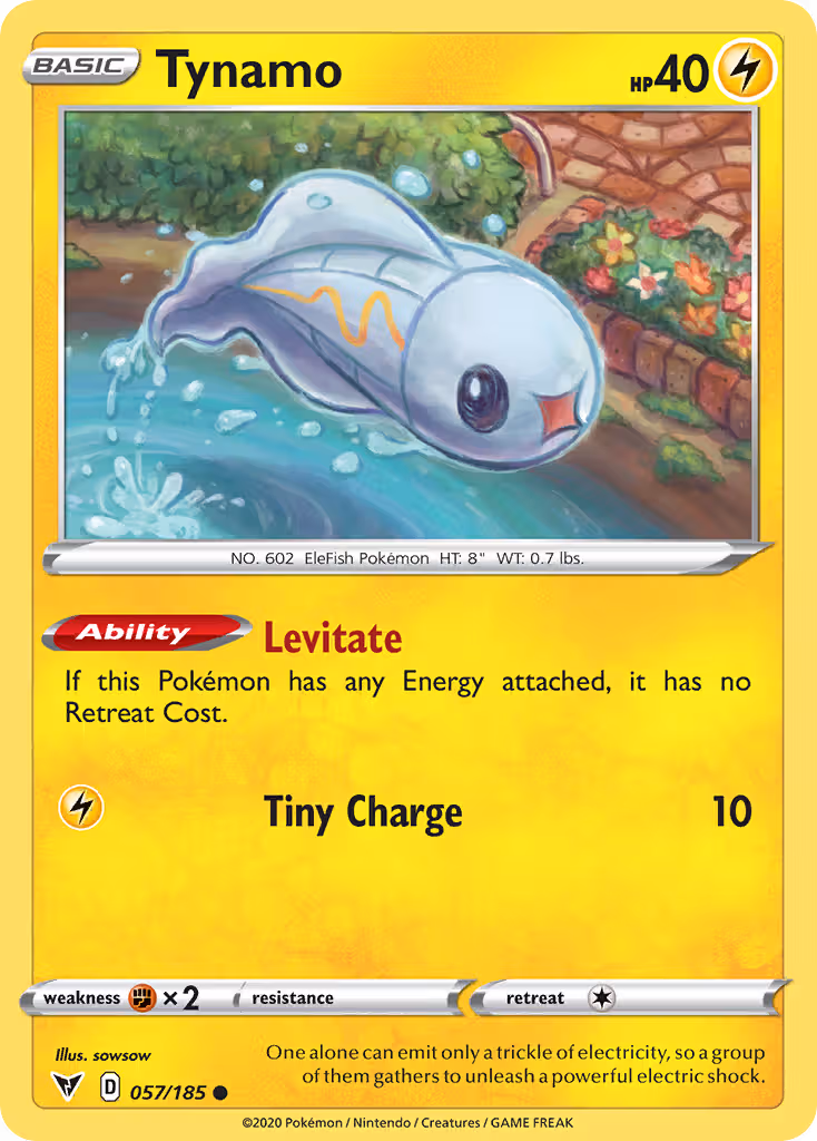 Tynamo 57/185 Pokemon card