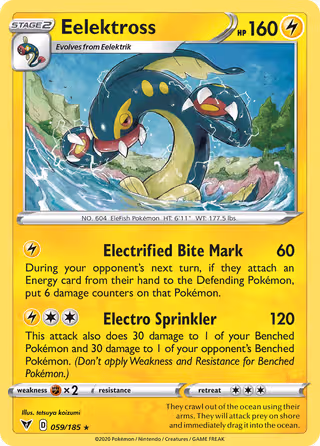 Eelektross 59/185 Pokemon card
