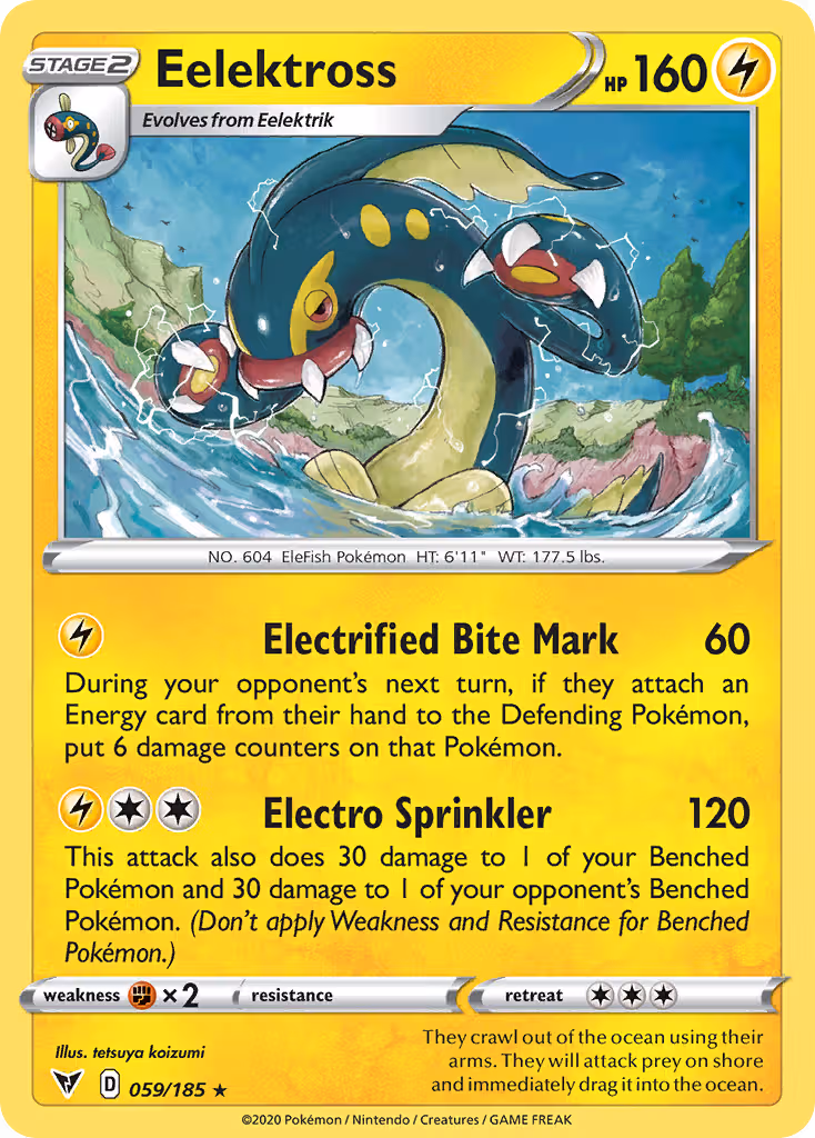 Eelektross 59/185 Pokemon card