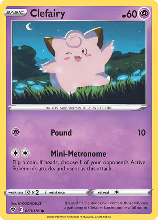 Clefairy 63/185 Pokemon card