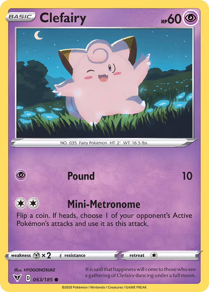 Clefairy 63/185 Pokemon card