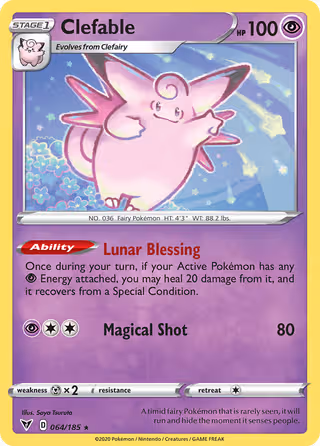 Clefable 64/185 Pokemon card