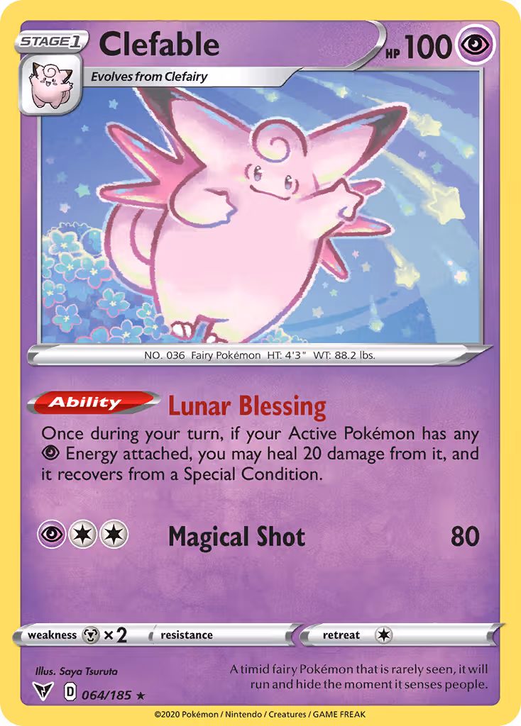 Clefable 64/185 Pokemon card
