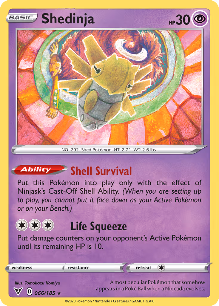 Shedinja 66/185 Pokemon card