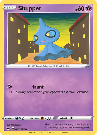 Shuppet 67/185 Pokemon card