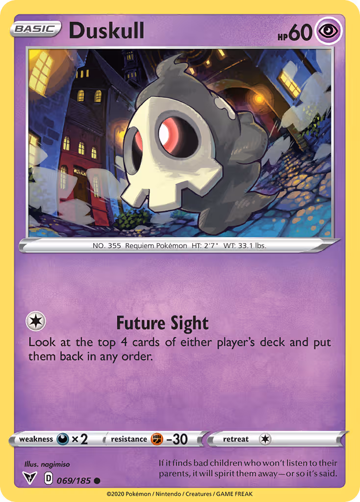 Duskull 69/185 Pokemon card