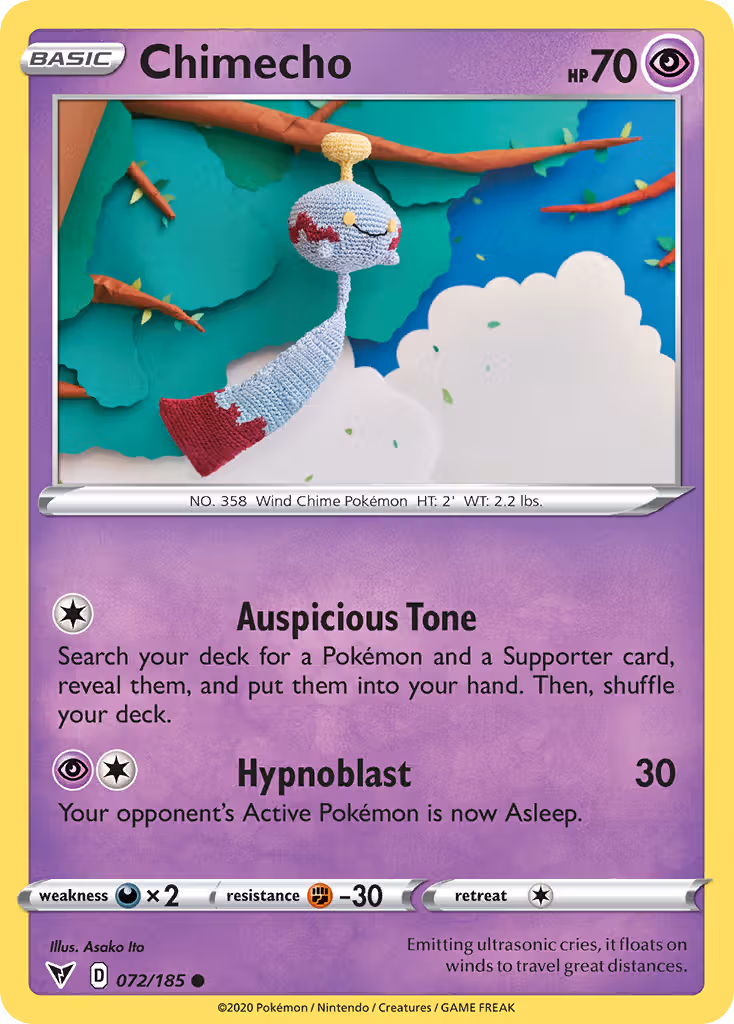 Chimecho 72/185 Pokemon card