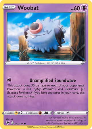 Woobat 73/185 Pokemon card