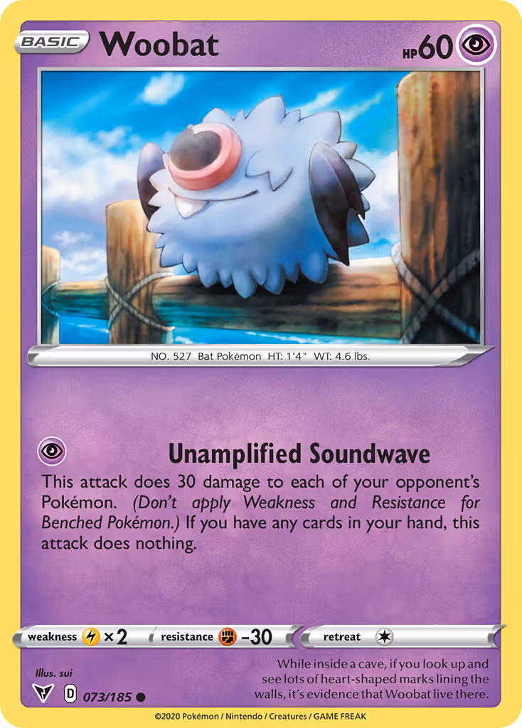 Woobat 73/185 Pokemon card