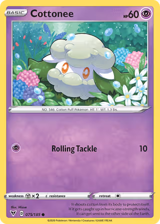 Cottonee 75/185 Pokemon card