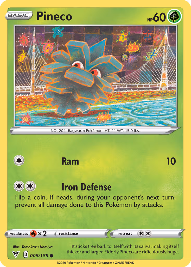 Pineco 8/185 Pokemon card