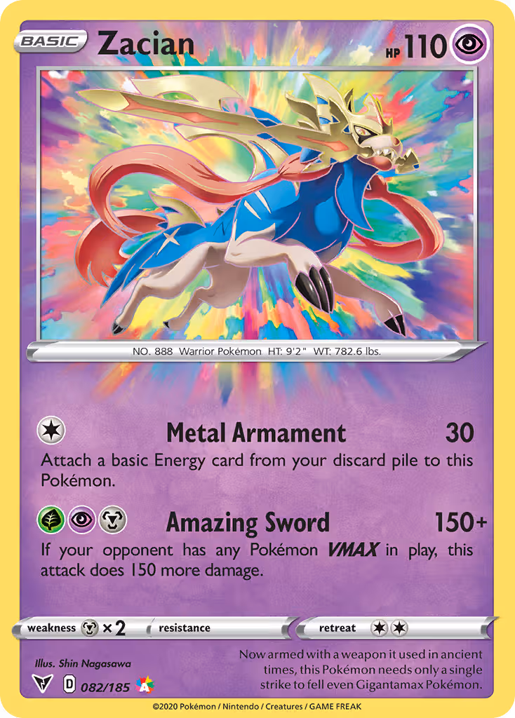 Zacian 82/185 Pokemon card