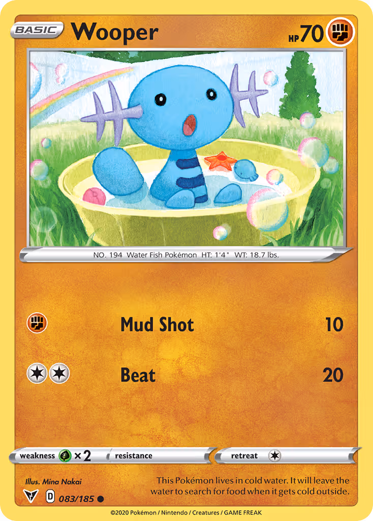 Wooper 83/185 Pokemon card