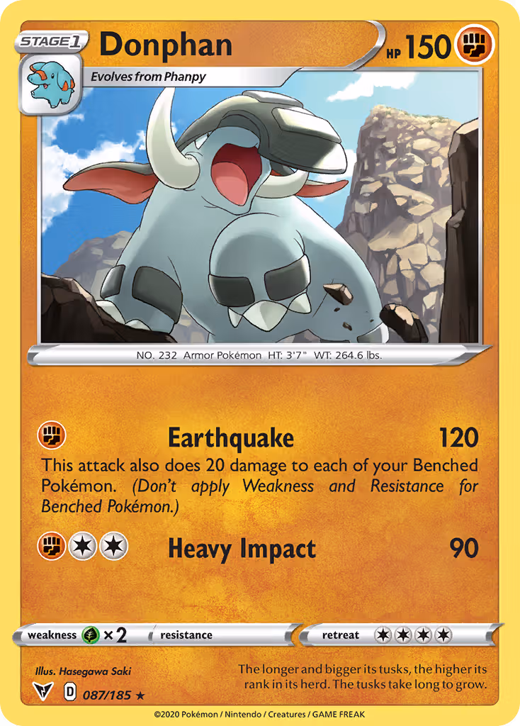 Donphan 87/185 Pokemon card