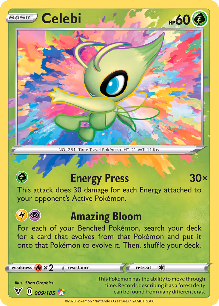 Celebi 9/185 Pokemon card