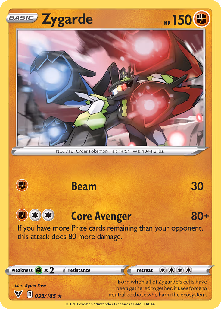 Zygarde 93/185 Pokemon card