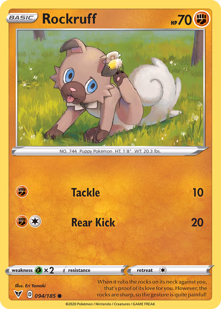 Rockruff 94/185 Pokemon card
