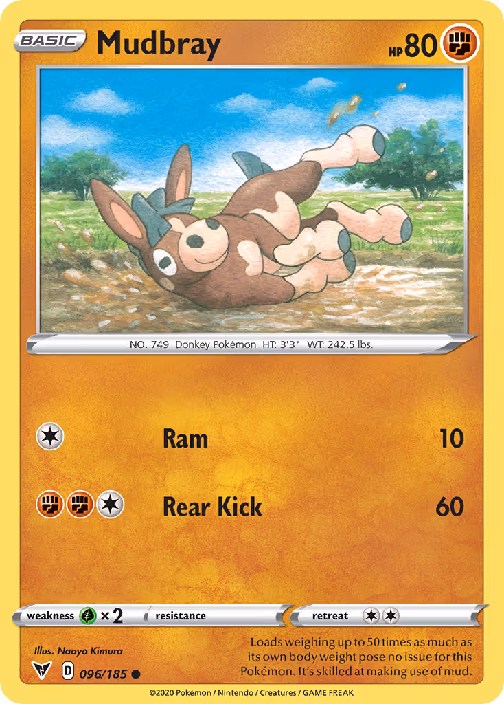 Mudbray 96/185 Pokemon card