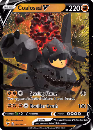 Coalossal V 98/185 Pokemon card
