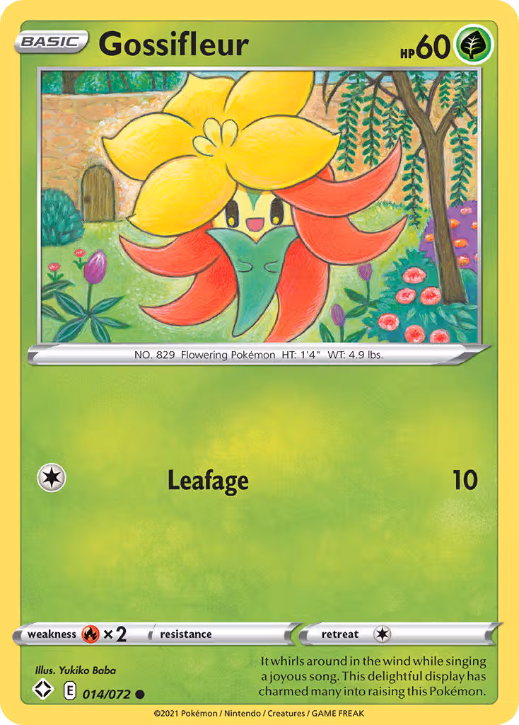 Gossifleur 14/72 Pokemon card