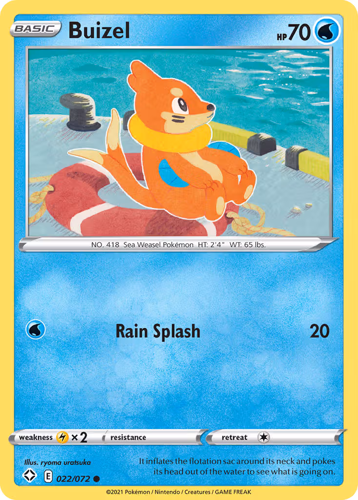 Buizel 22/72 Pokemon card