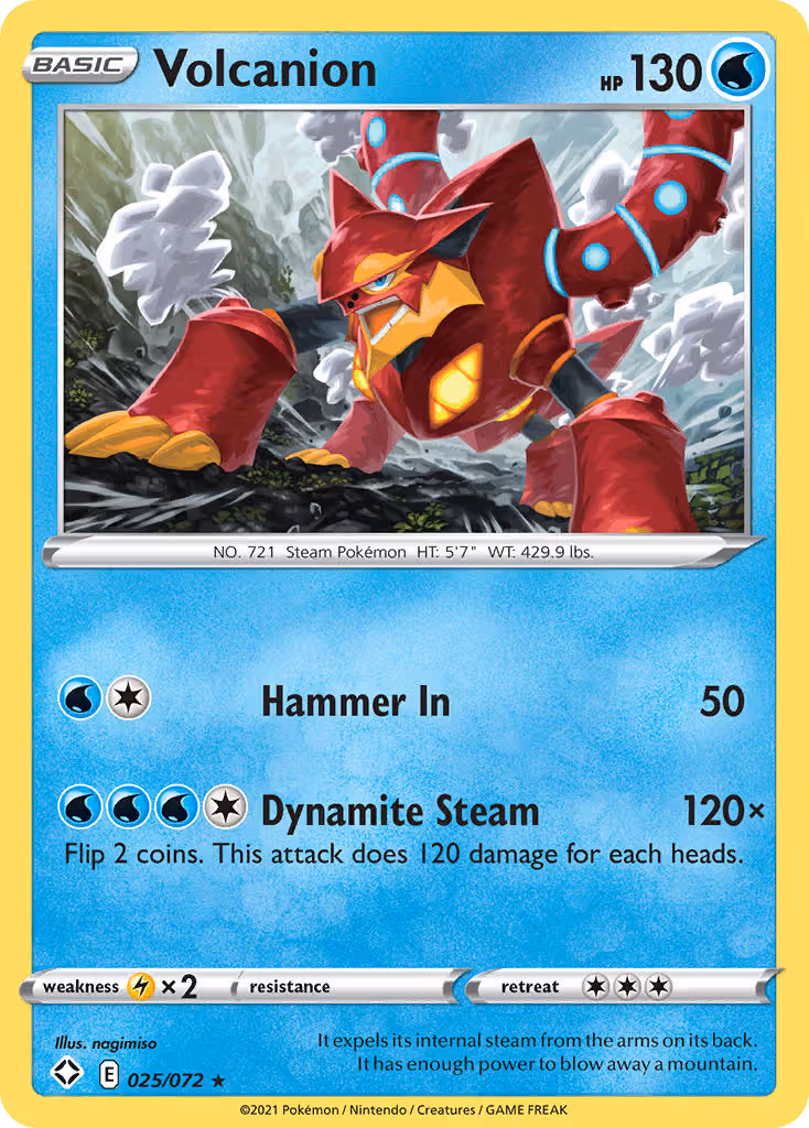 Volcanion 25/72 Pokemon card
