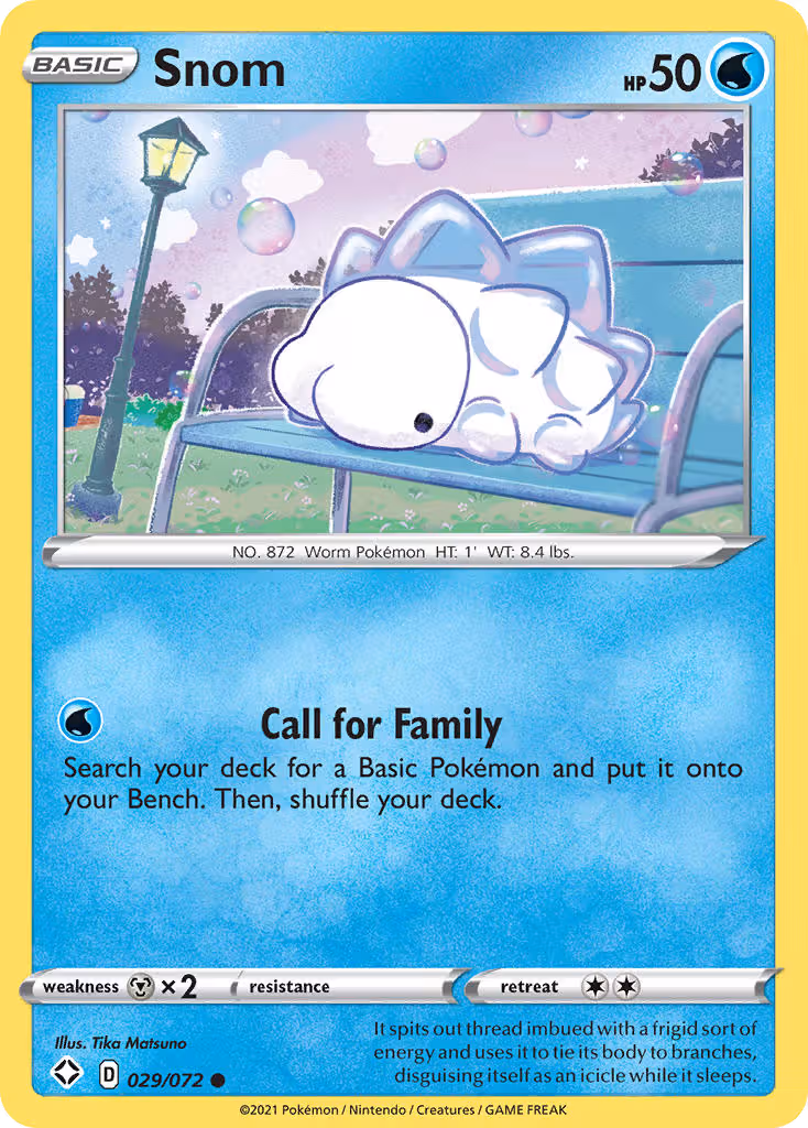 Snom 29/72 Pokemon card
