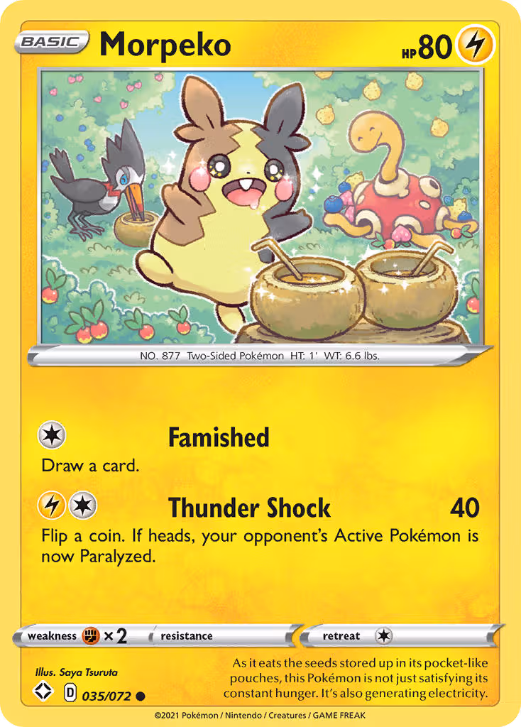 Morpeko 35/72 Pokemon card