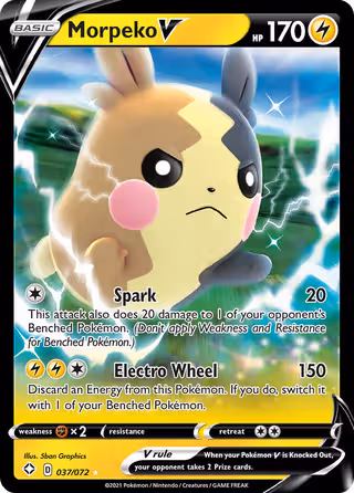 Morpeko V 37/72 Pokemon card