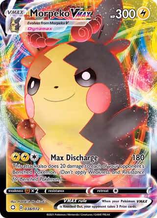 Morpeko VMAX 38/72 Pokemon card