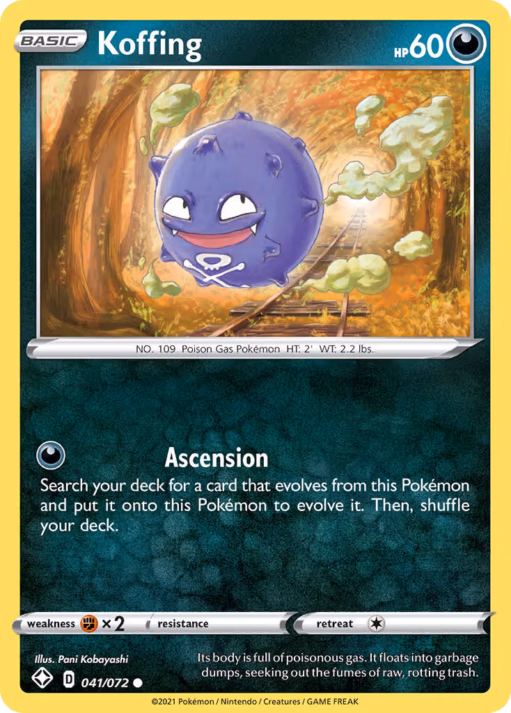 Koffing 41/72 Pokemon card