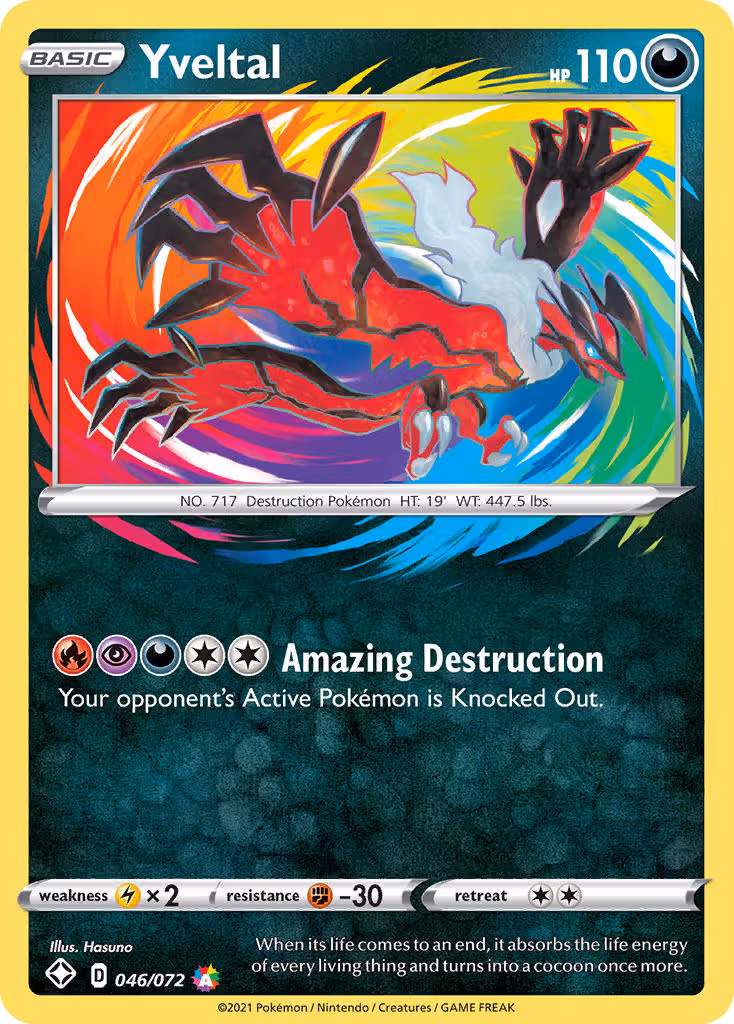 Yveltal 46/72 Pokemon card