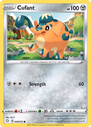 Cufant 49/72 Pokemon card