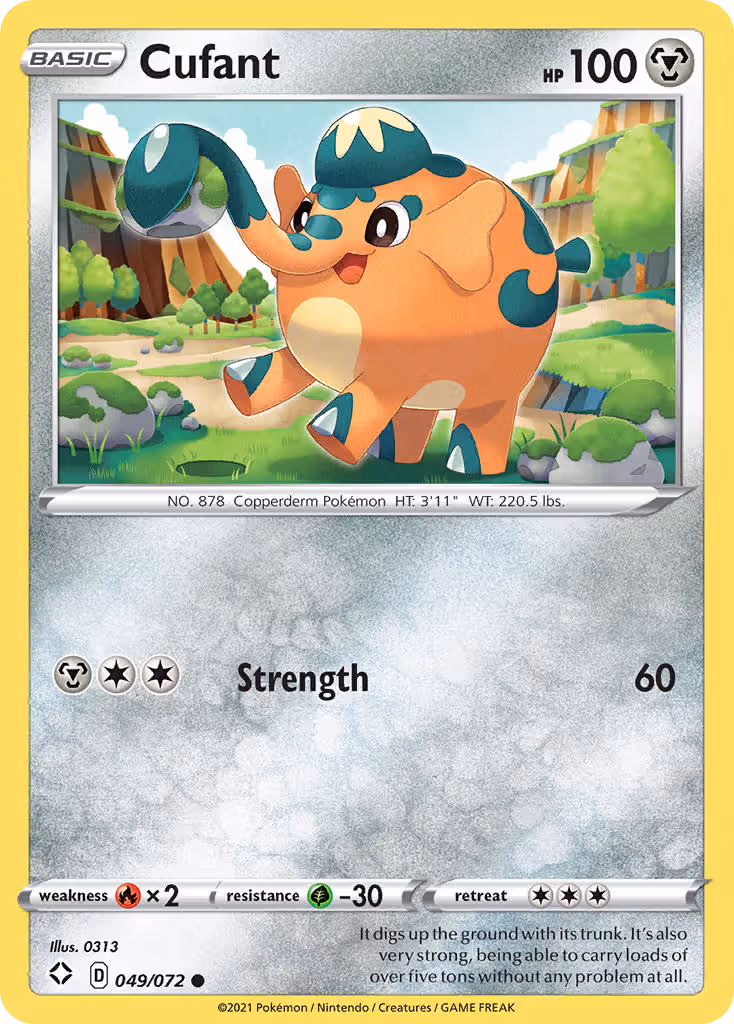 Cufant 49/72 Pokemon card