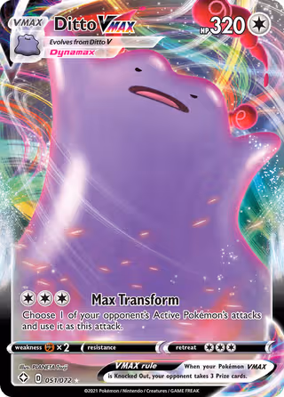 Ditto VMAX 51/72 Pokemon card