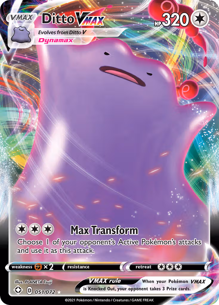 Ditto VMAX 51/72 Pokemon card