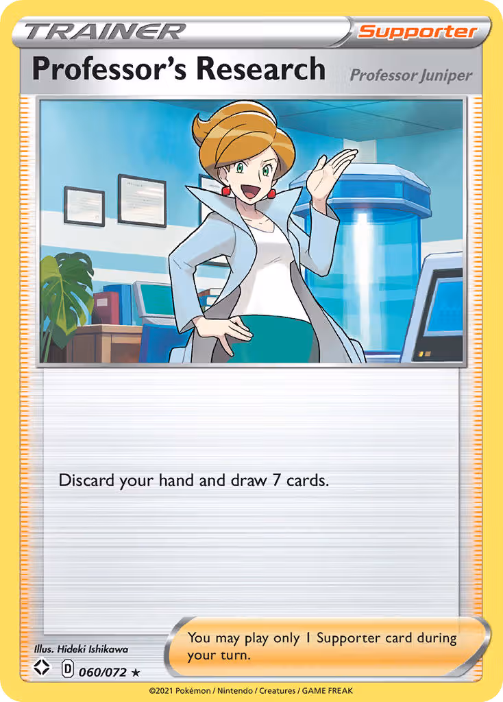 Professor's Research (Professor Juniper) 60/72 Pokemon card
