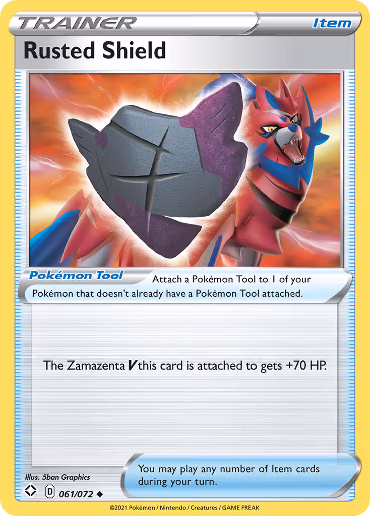 Rusted Shield 61/72 Pokemon card