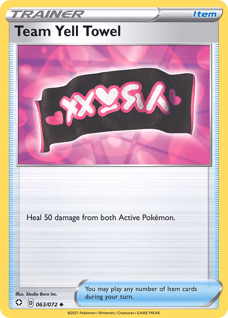 Team Yell Towel 63/72 Pokemon card